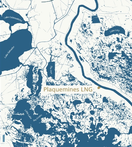 Plaquemines LNG Map