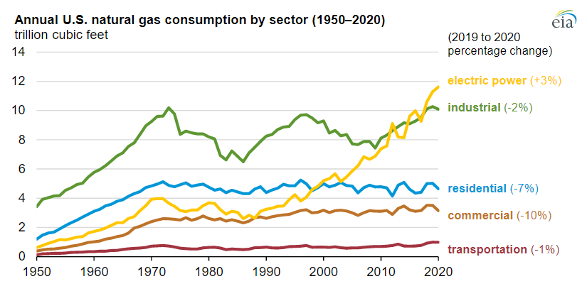 U.S. Natural gas Exports, Power Sector Consumption Hit New Highs in 2020: EIA