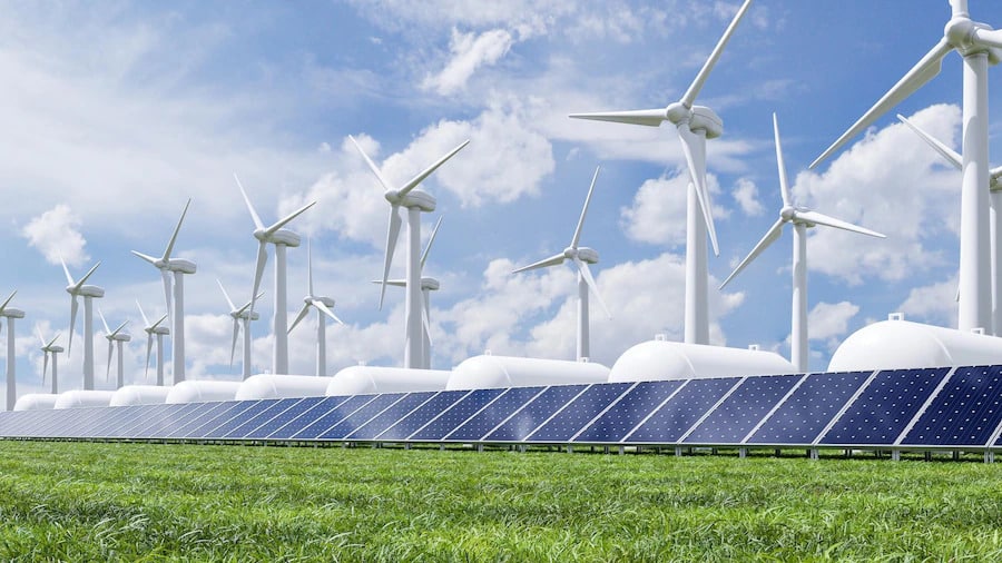 wind turbine facility clean electricity solar hydrogen energy storage gas tank 41470 5053